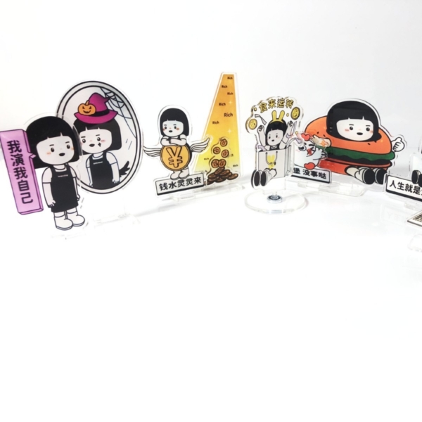 打工人搞怪桌面立牌擺件｜趣味文字壓克力立牌 上班族療癒裝飾