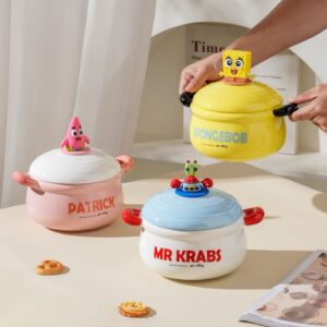 img_2924-2 大容量陶瓷含蓋泡麵碗 海綿寶寶| 蟹老闆| 派大星
