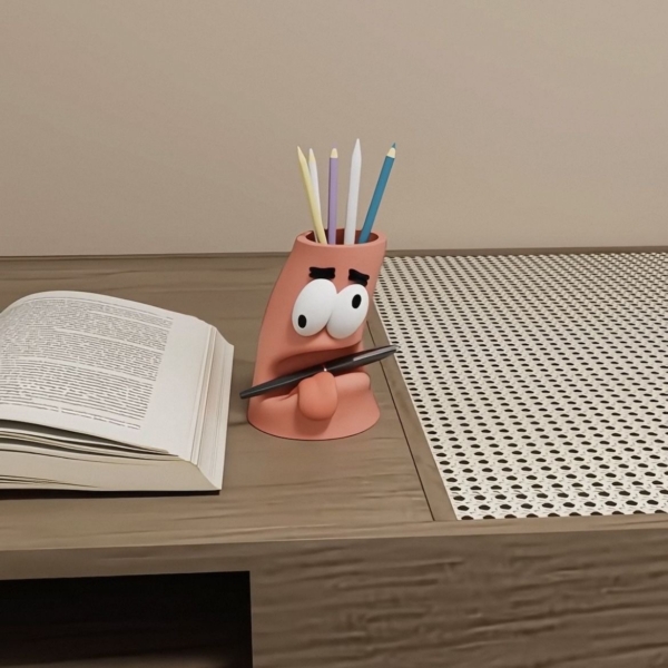 派大星筆筒｜搞怪大容量桌面收納盒｜創意卡通造型筆座｜淼選生活坊