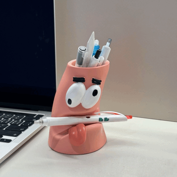 派大星筆筒｜搞怪大容量桌面收納盒｜創意卡通造型筆座｜淼選生活坊