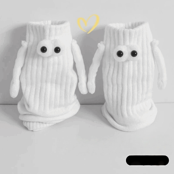 3D立體磁吸襪子｜會牽手的小怪獸造型中筒襪｜可愛搞怪穿搭必備｜淼選生活坊